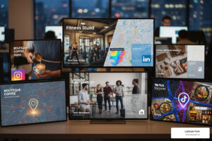multi-location localized social media ads