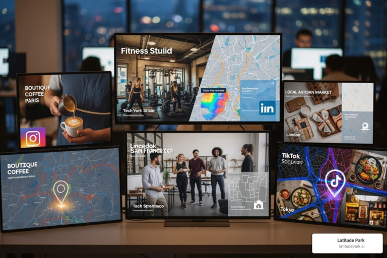 multi-location localized social media ads