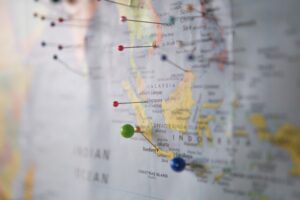 international franchise global map with pins - international franchise