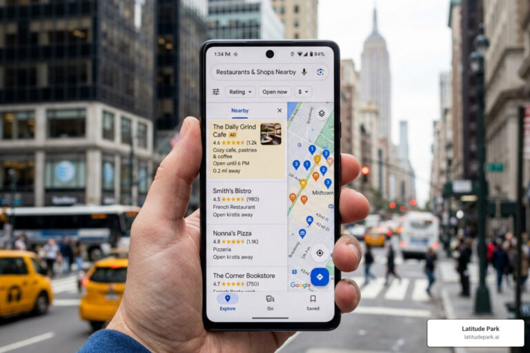local search ads on smartphone with map results - what are local search ads