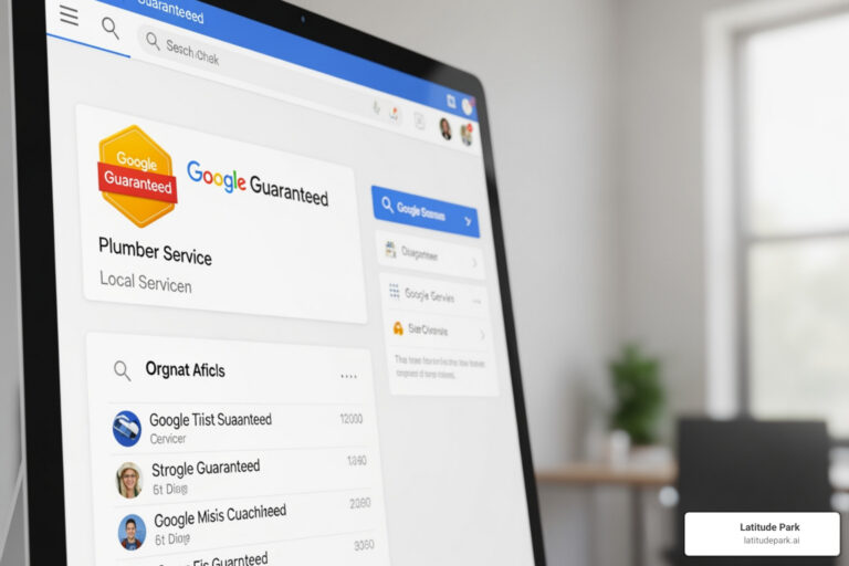 Google Guaranteed Ads badge in local search results