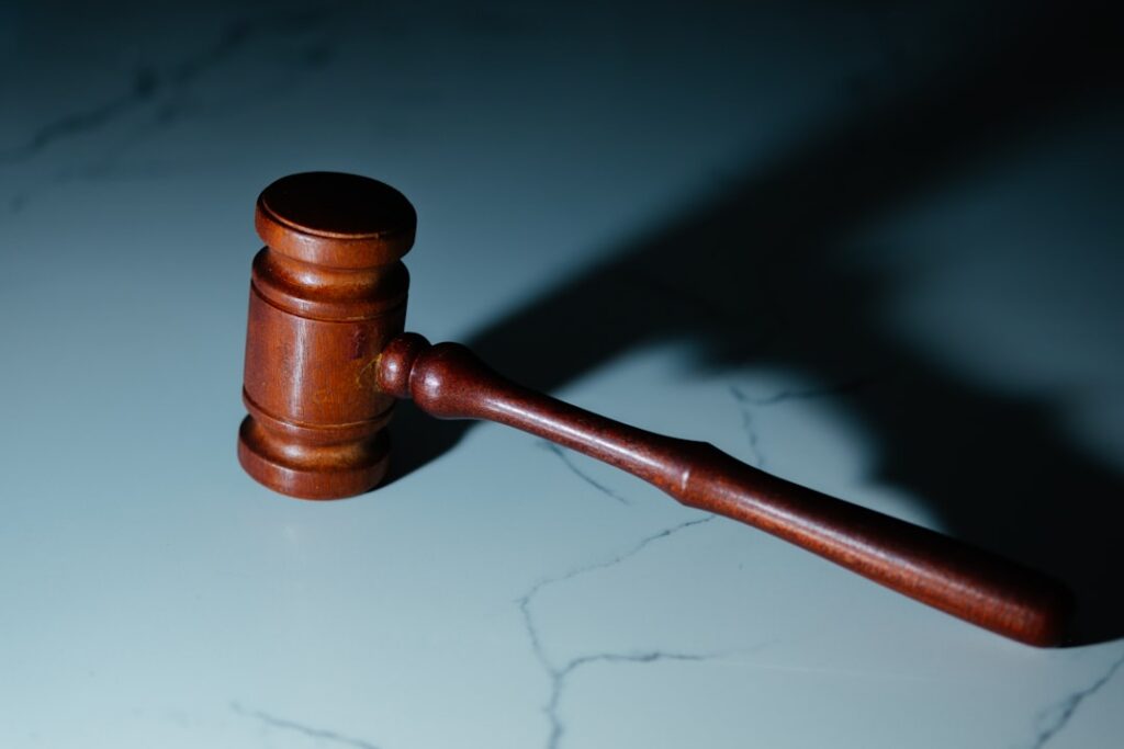 legal public relations gavel and microphone