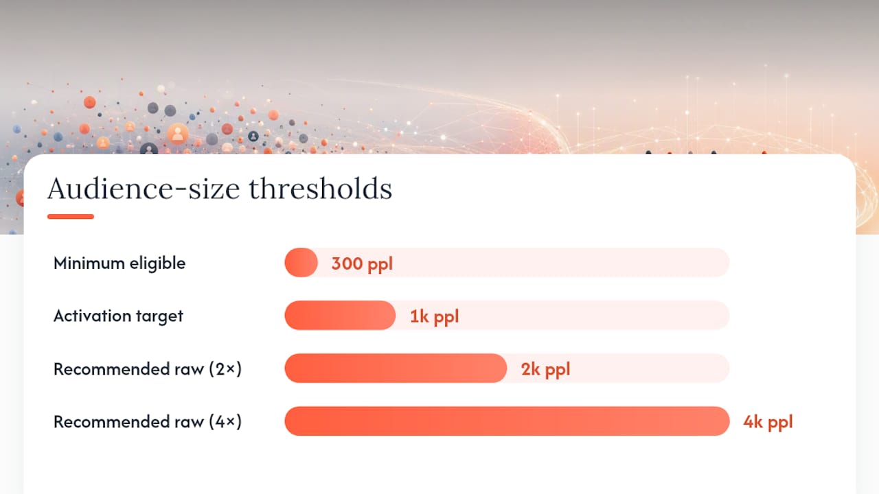 LinkedIn matched audience size thresholds