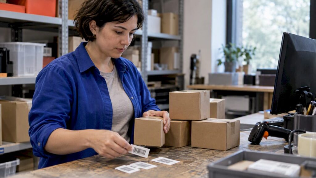 Analyst auditing ecommerce SKU products
