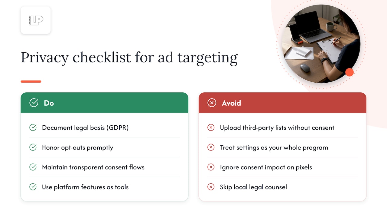 Legal and Privacy Considerations for Instagram Ad Targeting — overview diagram