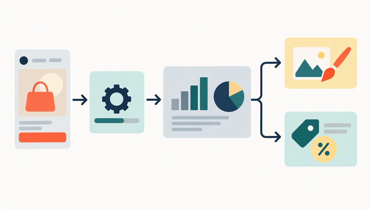 Ad test flow from learning to optimization