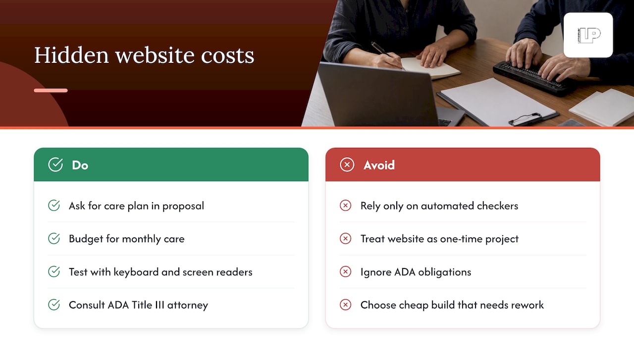 The costs that surprise owners — overview diagram